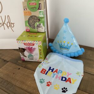 Coffret cadeau anniversaire pour chat