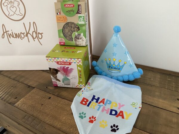 Coffret cadeau anniversaire pour chat