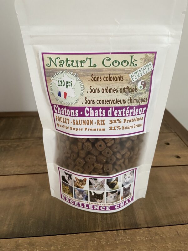 Croquettes excellence chaton - natur'l cook poulet saumon riz